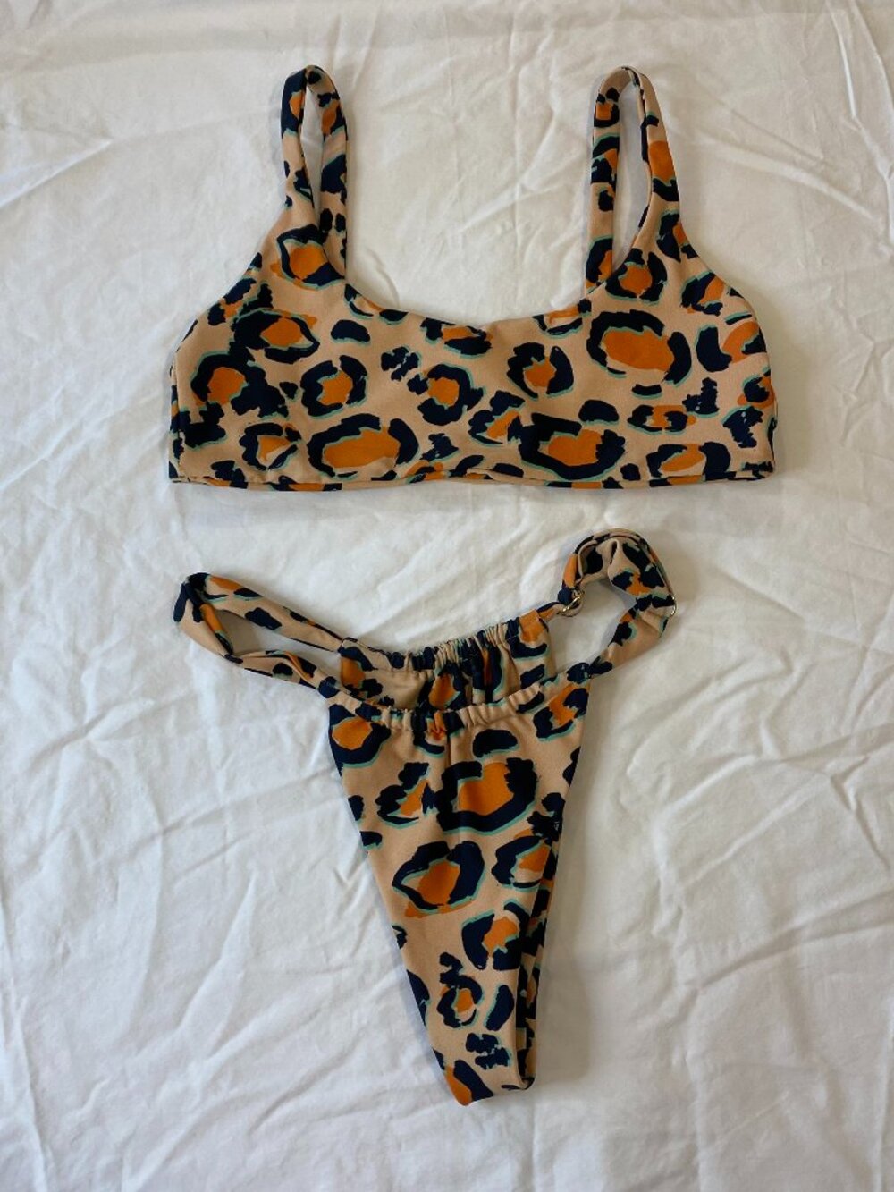 Skatie Wild Print Bikini - Orange and Black